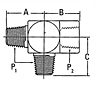 2093 External Pipe X Internal Pipe Tee